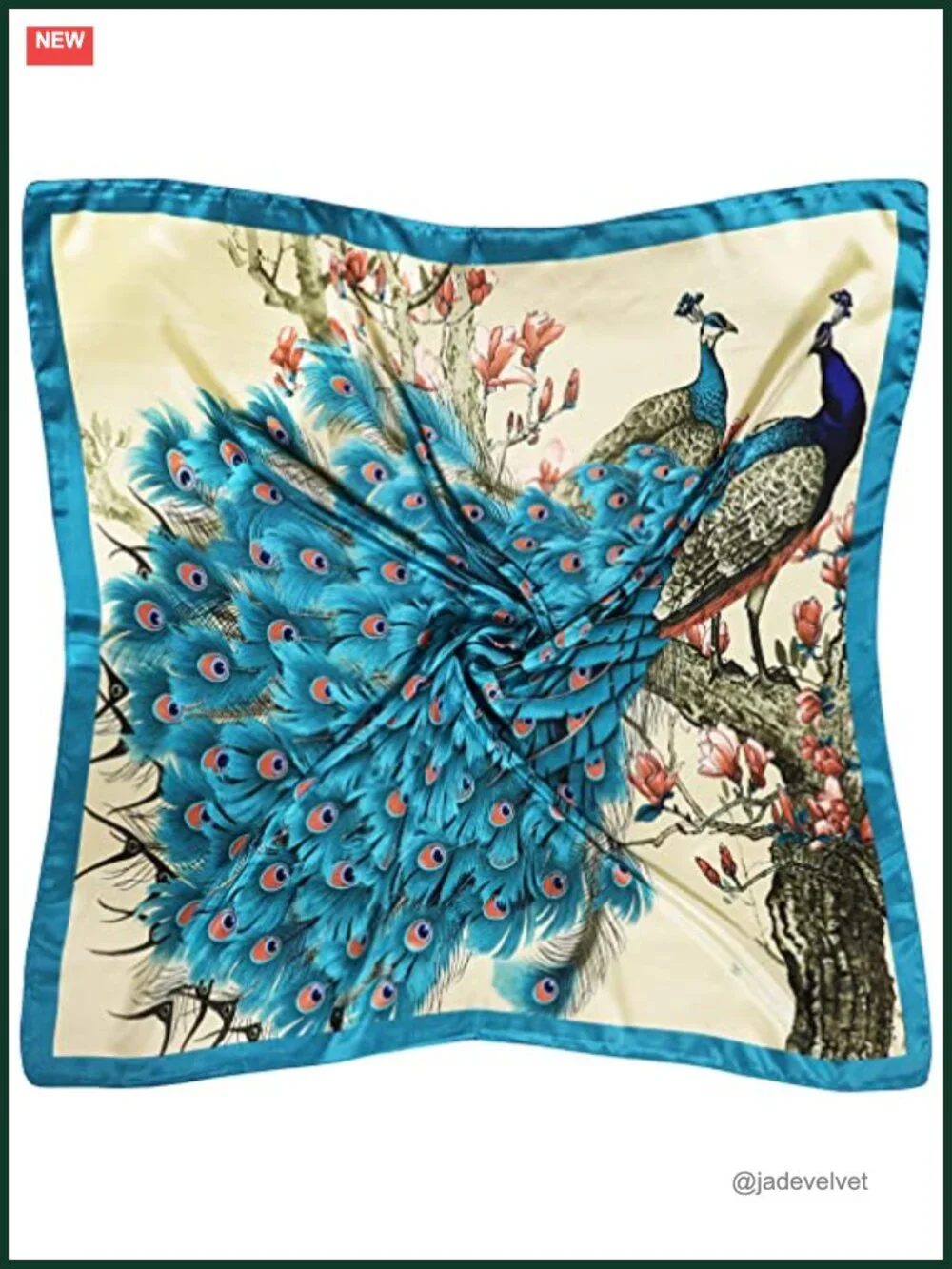 Satin Square Scarf for Women - Silk Like Hair Wrap, Headscarf, Neck Scarf,